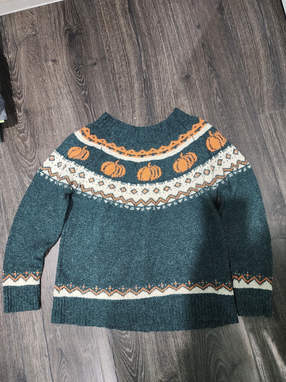 Maurices Teal Pumpkins Yoke Sweater